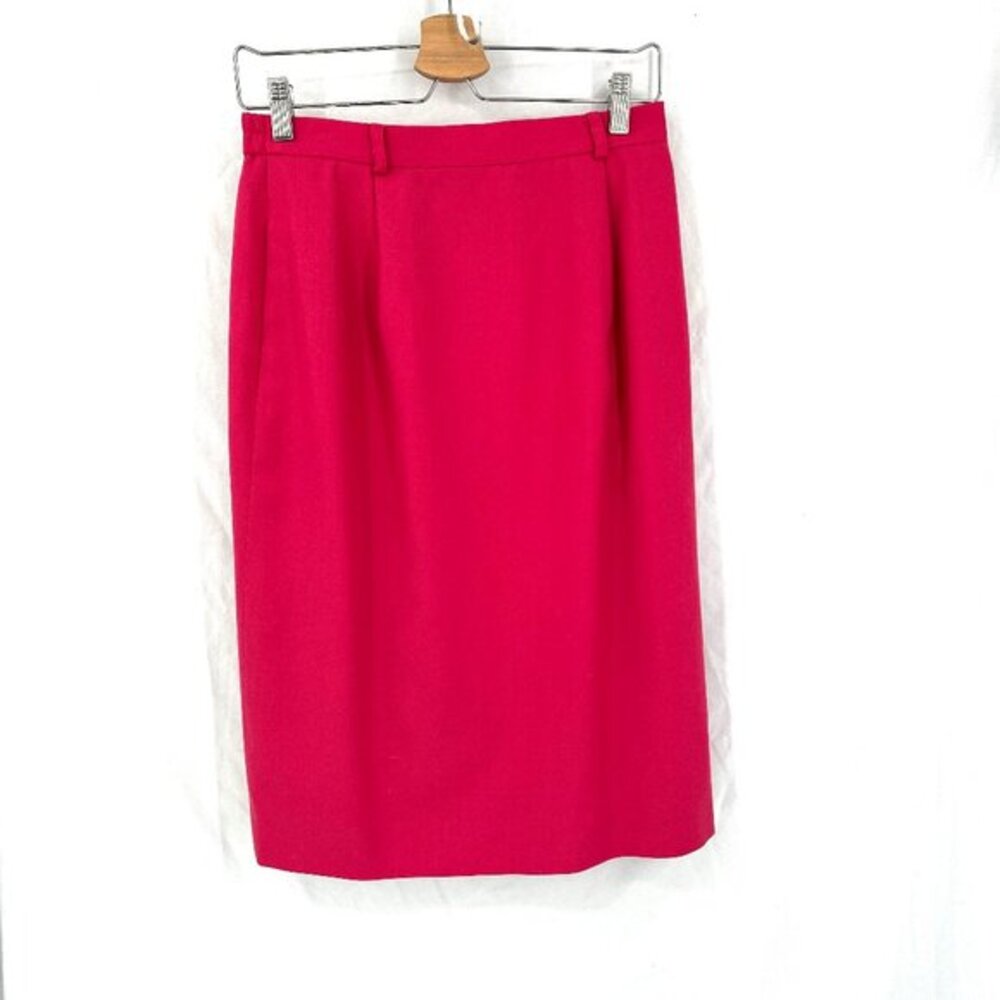 Vintage Talbots y2k wool pencil skirt 100% wool career business office pink‎ 8